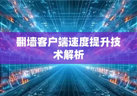 翻墙客户端速度提升技术解析