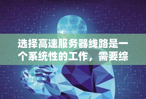选择高速服务器线路是一个系统性的工作，需要综合考虑多个因素以确保网络性能和高效运行。以下是一个详细的指南，帮助您按照以下步骤进行选择