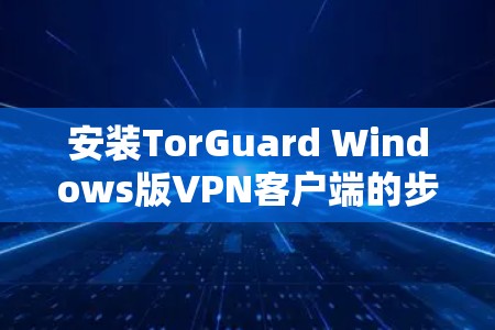 安装TorGuard Windows版VPN客户端的步骤如下
