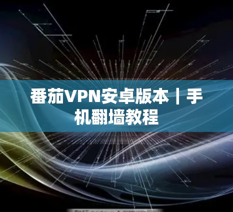 番茄VPN安卓版本|手机翻墙教程 番茄VPN安卓版本|手机翻墙教程