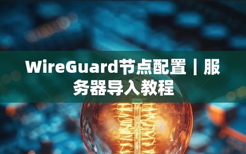 WireGuard节点配置｜服务器导入教程