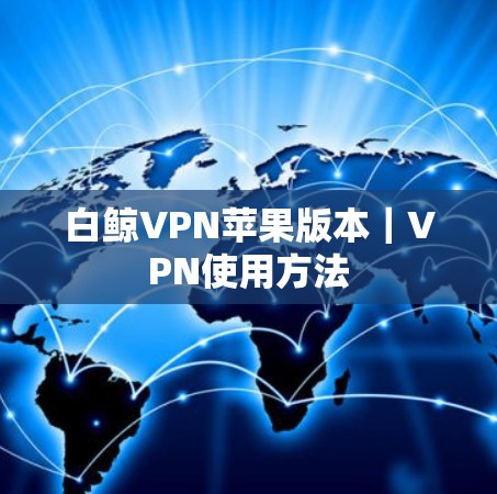白鲸VPN苹果版本｜VPN使用方法