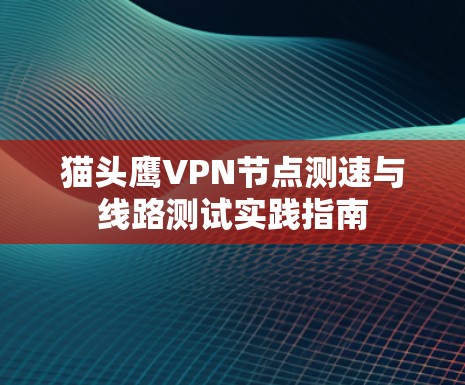 猫头鹰VPN节点测速与线路测试实践指南