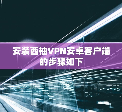 安装西柚VPN安卓客户端的步骤如下
