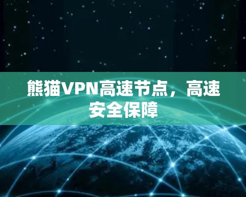 熊猫VPN高速节点,高速安全保障